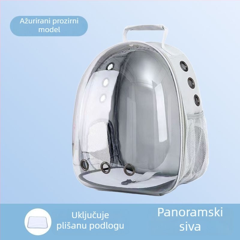 Kožni ruksak za kućne ljubimce, 18 L, kapsula u dizajnu svemira za mačke i pse