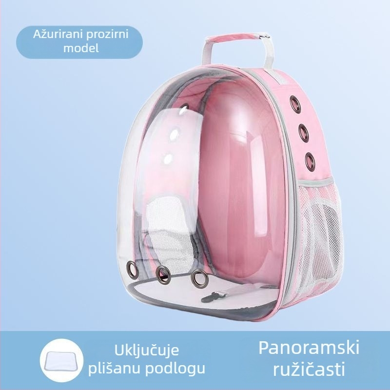 Kožni ruksak za kućne ljubimce, 18 L, kapsula u dizajnu svemira za mačke i pse