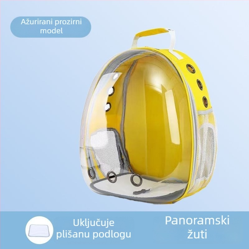 Kožni ruksak za kućne ljubimce, 18 L, kapsula u dizajnu svemira za mačke i pse