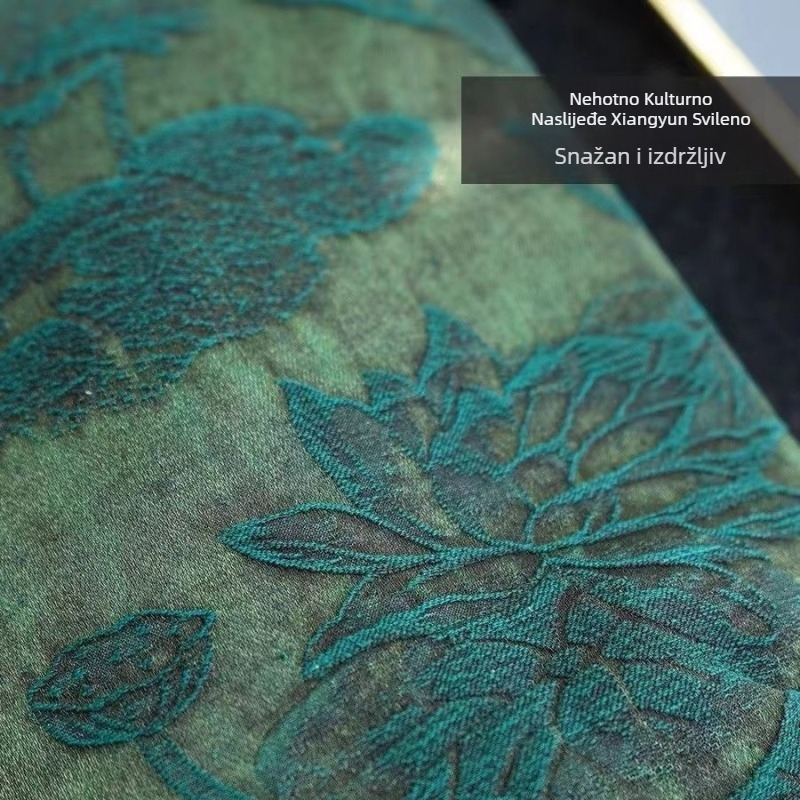 Torba za telefon u literarnom nacionalnom stilu, pamuk, vertikalno kvadratnog oblika, zatvaranje kukom, s jednom remenom