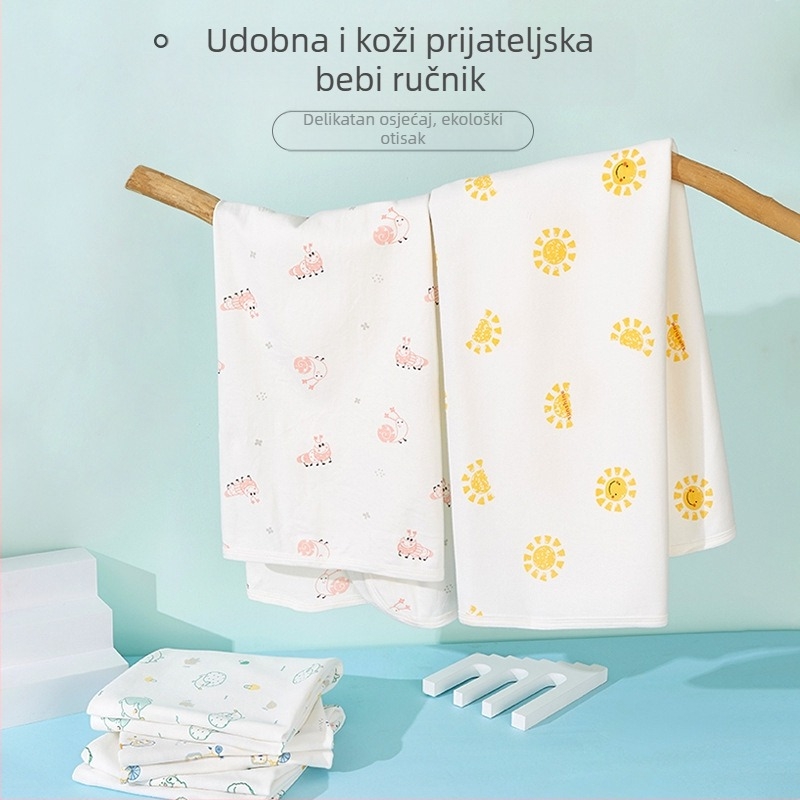 Uvijajući ručnik za novorođenčad, 100% pamuk, uzorak životinja, za sve sezone