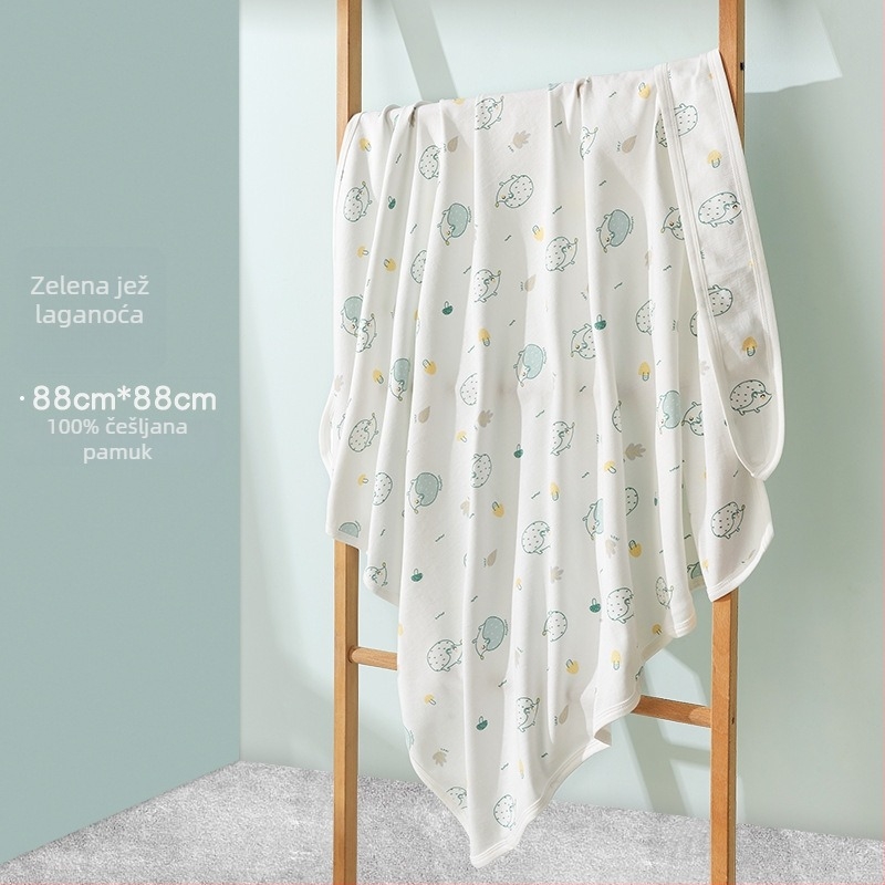 Uvijajući ručnik za novorođenčad, 100% pamuk, uzorak životinja, za sve sezone