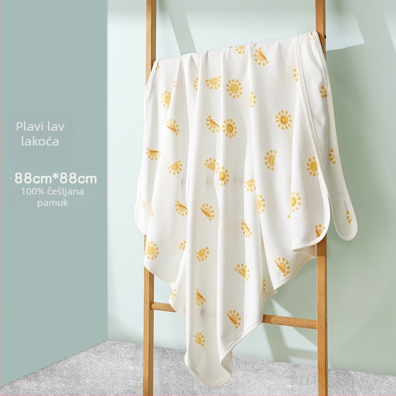 Uvijajući ručnik za novorođenčad, 100% pamuk, uzorak životinja, za sve sezone