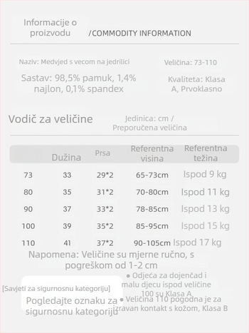 Dječji kardigan-vest za proljeće i jesen, 85% pamuk, pleteni materijal, bez podstave, za uzrast 1–3 godine