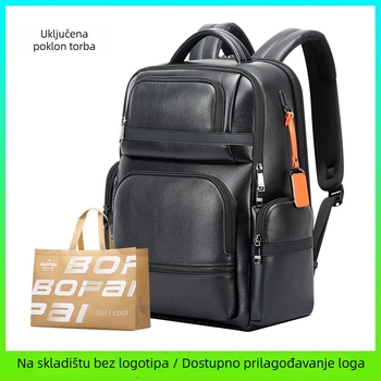 Bo Pai kožni ruksak za laptop, 20–35L, USB priključak, muški poslovni ruksak