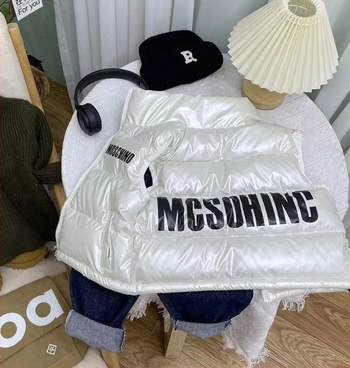 Dječji prsluk s visokim ovratnikom, debelo izoliran, vanjski najlon, punilo poliester, patentni zatvarač, korejski stil kardigan, za uzrast 3–8 godina, jesen/zima