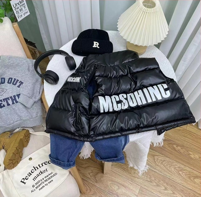 Dječji prsluk s visokim ovratnikom, debelo izoliran, vanjski najlon, punilo poliester, patentni zatvarač, korejski stil kardigan, za uzrast 3–8 godina, jesen/zima