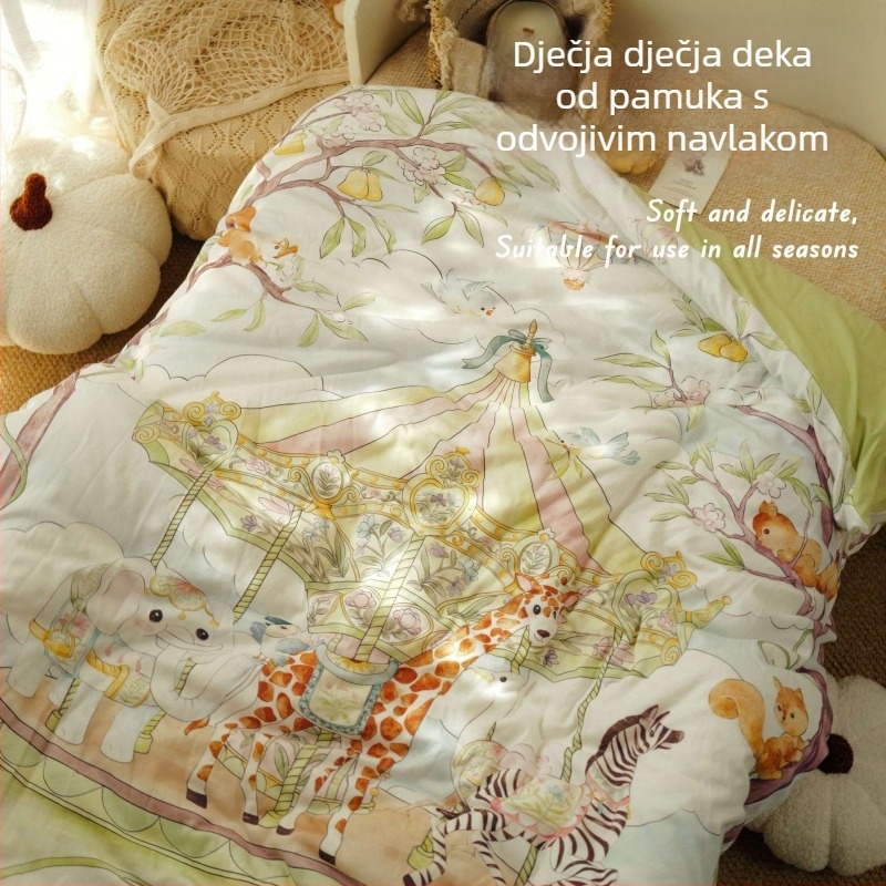 Dječje ćebe za novorođenčad — tkanina od čistog pamuka, punilo od pamuka, težina do 0,5 kg, za proljeće i jesen