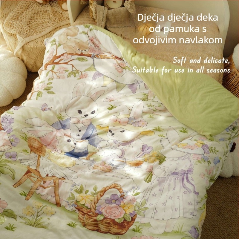 Dječje ćebe za novorođenčad — tkanina od čistog pamuka, punilo od pamuka, težina do 0,5 kg, za proljeće i jesen