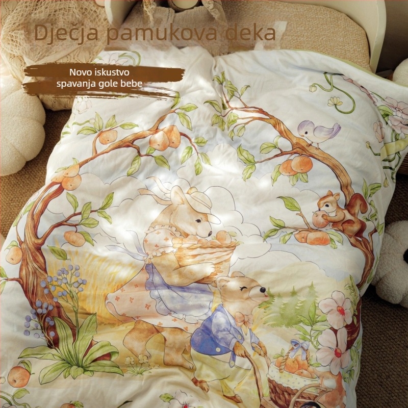 Dječje ćebe za novorođenčad — tkanina od čistog pamuka, punilo od pamuka, težina do 0,5 kg, za proljeće i jesen