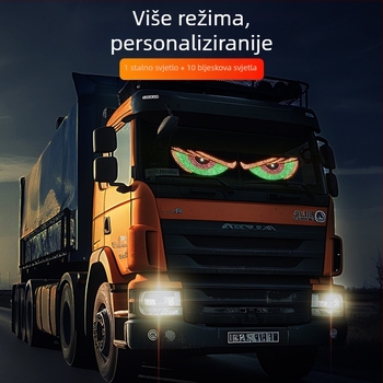 Univerzalna moto svjetla za ploču s upozoravajućim trokutastim očima đavla, treptanje, 10W, 5V, 2A, ugradnja na prednji branik/prednji poklopac, ambijentalno svjetlo