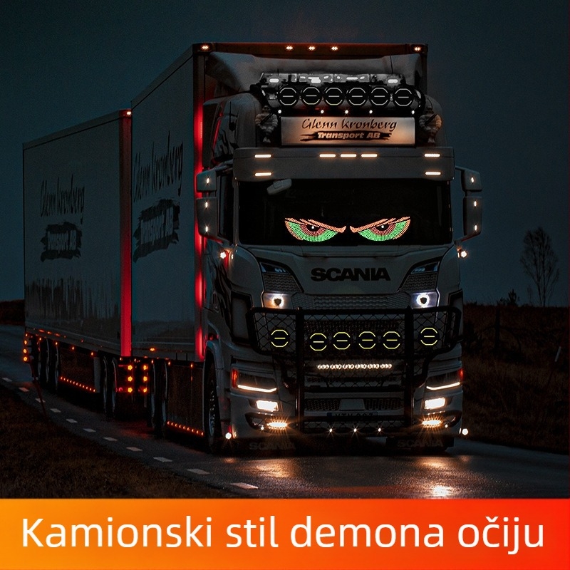 Univerzalna moto svjetla za ploču s upozoravajućim trokutastim očima đavla, treptanje, 10W, 5V, 2A, ugradnja na prednji branik/prednji poklopac, ambijentalno svjetlo