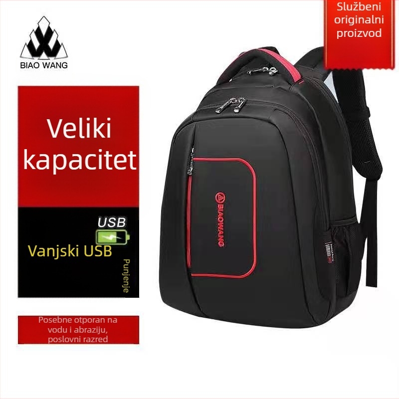 Muški modni ruksak za poslovno putovanje, 36–55 L, najlon, prozračan, otporan na habanje, ergonomičan zakrivljeni stražnji panel