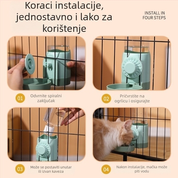 Automatska viseća posuda za vodu za pse i mačke, ABS materijal, veliki kapacitet