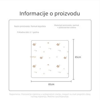 Soft Yun bebi swaddle quilt – 100% pamuk, punilo od svilenih vlakana, težina ispod 1 kg, proljeće/jesen, za bebe do 6 mjeseci, prilagodljiva obrada