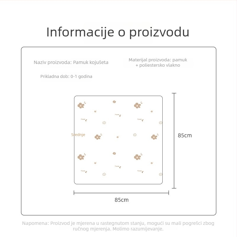 Soft Yun bebi swaddle quilt – 100% pamuk, punilo od svilenih vlakana, težina ispod 1 kg, proljeće/jesen, za bebe do 6 mjeseci, prilagodljiva obrada