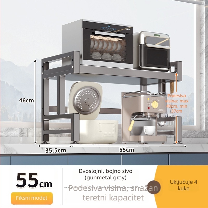 E-typ mikrovalna polica od ugljičnog čelika — metalna konstrukcija, Model E, 1x1, OEM logo, Xiong Tribe Home Furnishing