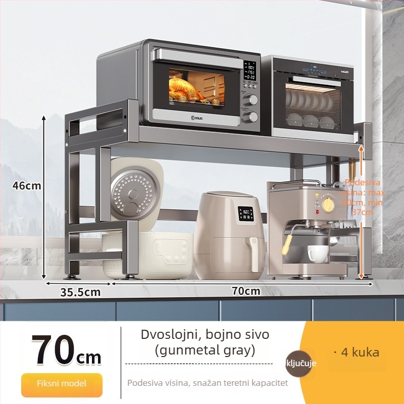 E-typ mikrovalna polica od ugljičnog čelika — metalna konstrukcija, Model E, 1x1, OEM logo, Xiong Tribe Home Furnishing