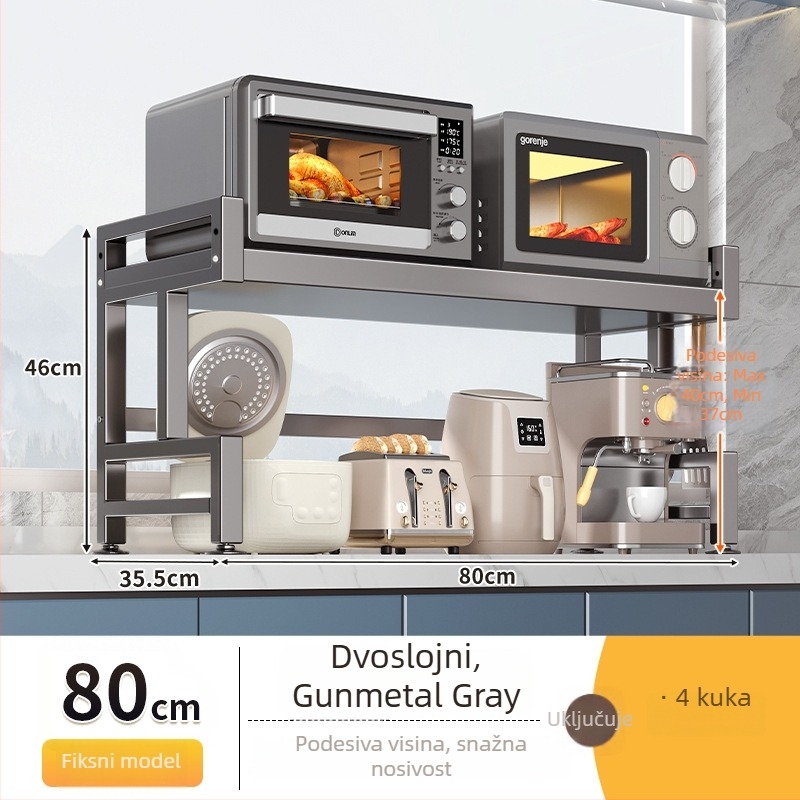 E-typ mikrovalna polica od ugljičnog čelika — metalna konstrukcija, Model E, 1x1, OEM logo, Xiong Tribe Home Furnishing