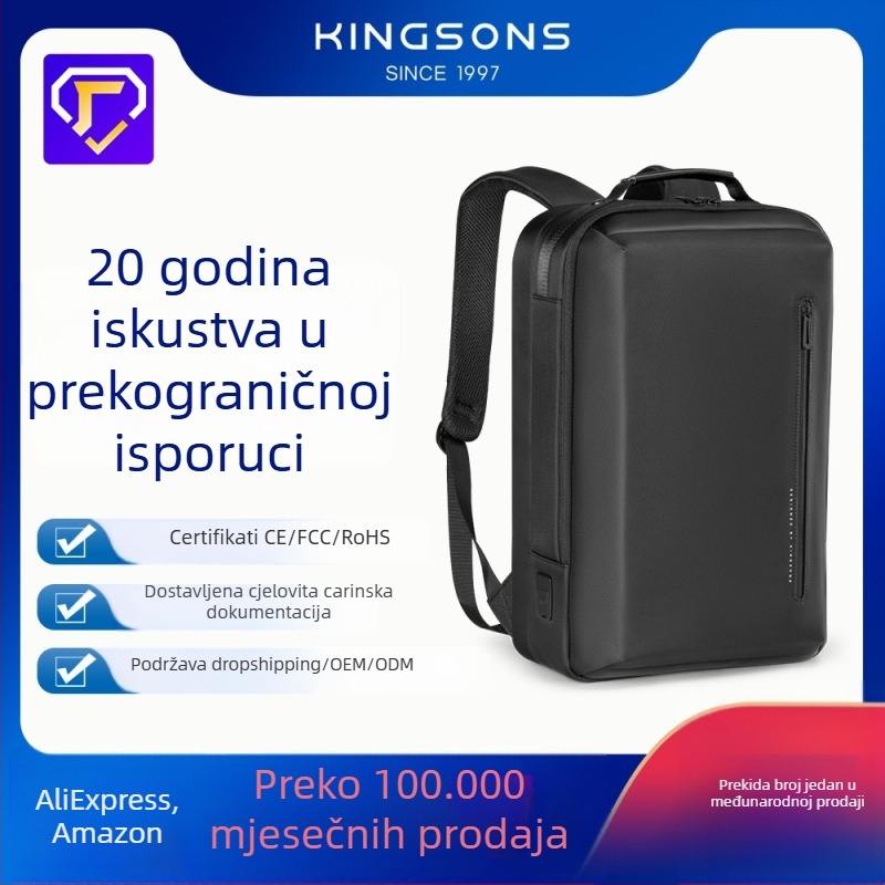 Muški poslovni ruksak — 20–35L, Poliester, Prozračan, Vodootporan, Za 15.6 inch laptop