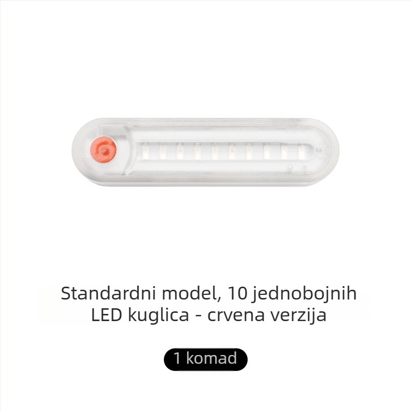 Stražnja LED svjetla za automobile i motocikle, solarno napajanje, crveno-plavo treperenje, bežična montaža (3W, 5V, 2A, model A1, ABS kućište)