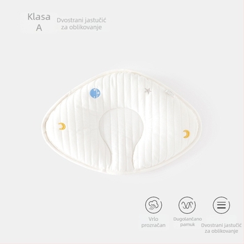 Jastuk za oblikovanje glave novorođenčadi, za 0–6 mjeseci, oblaku oblik, 100% pamuk, prozračan i upija znoj, protiv deformacije glave, cijelu godinu