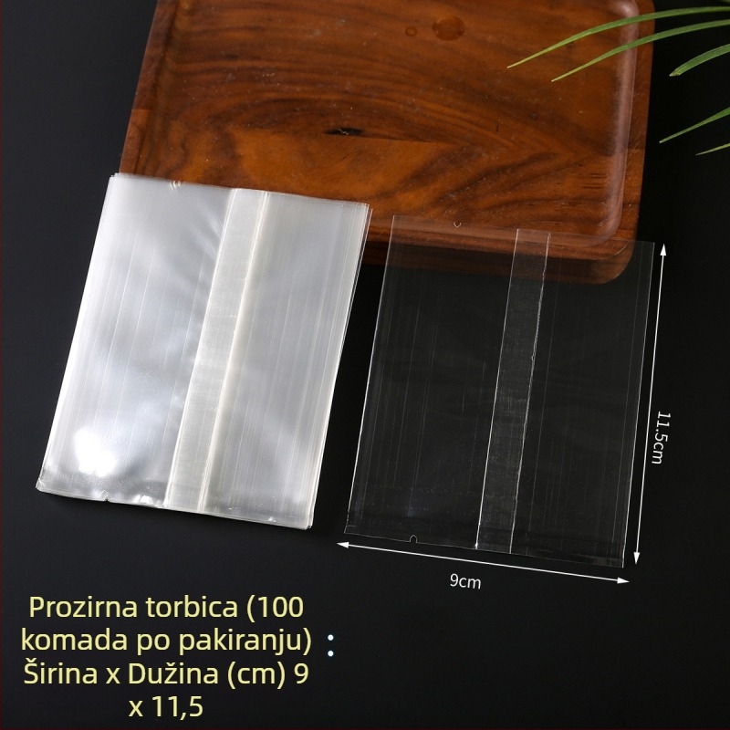 Prozirne vrećice sa srednjim zatvaranjem za hranu - toplinsko zavarivanje, kompozitni materijal, više setova