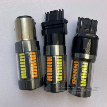 Dvojno-bojna LED svjetla za miganje i kočnice, 12V, 21W, 0.6A, aluminijsko kućište, kompatibilno s 1157/3157/7443/4014