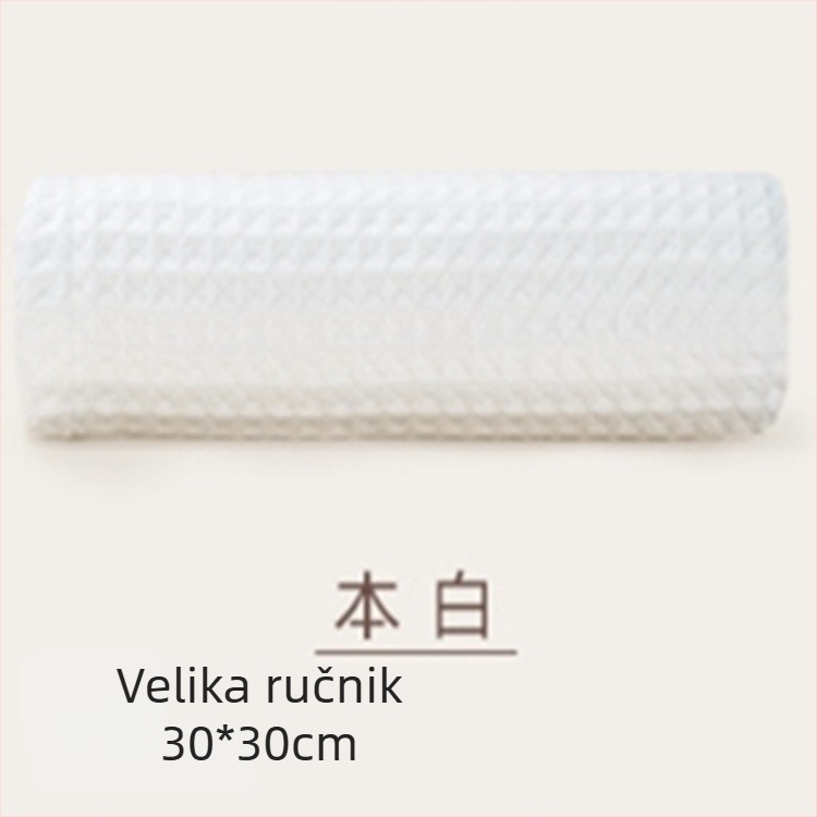 Dječji ručnik za lice od pamuk gaze, kvadratnog oblika, završna obrada šivani jacquard, težina 25 g, otisnut logo