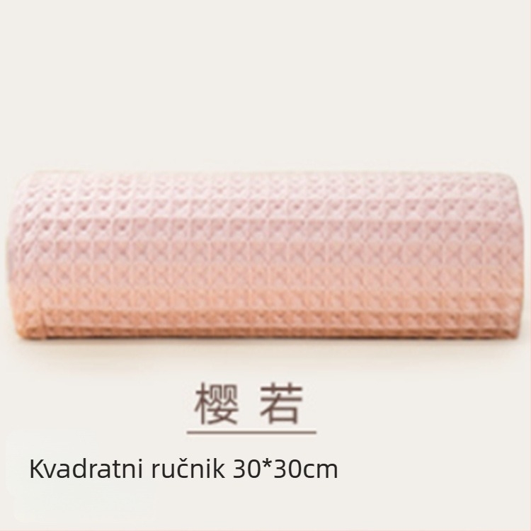 Dječji ručnik za lice od pamuk gaze, kvadratnog oblika, završna obrada šivani jacquard, težina 25 g, otisnut logo