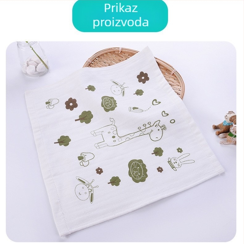 Dječji ručnik za lice od bambusovih vlakana, crtani uzorak, pređa 16, za dojenčad