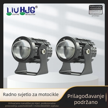 LED prednje svjetlo za motocikl, dvobojno, s integriranim visokim i niskim snopom