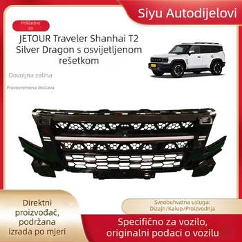 Prednja mreža od ABS plastike s LED motivom zmaja za Jetta Traveler Shanhai T2