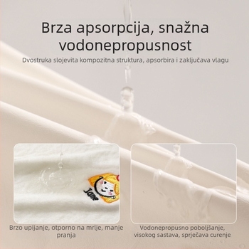 Dječji ručnik za lice i njegu usta, poliester 150D, jednostavno tkano, 80–100 g, višefunkcionalni ručnik.