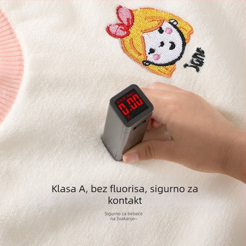 Dječji ručnik za lice i njegu usta, poliester 150D, jednostavno tkano, 80–100 g, višefunkcionalni ručnik.