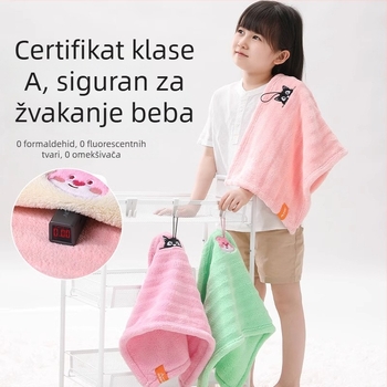 Drizzle ručnik za lice za djecu i bebe od koralnog flisa, 150D Cut Velvet, 50-80 g