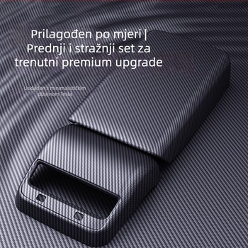 Tesla Model 3/Y Poklopac naslona za ruku s karbonskim vlaknima i zaštitni poklopac stražnjeg zraka – Dodatak za unutarnje prilagodbe