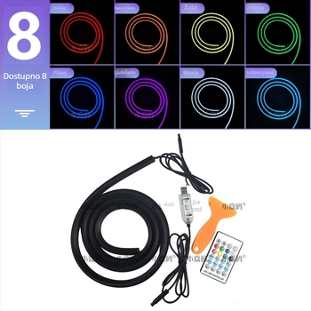 Automobilsko ambijentalno svjetlo za prednje staklo – Akril, Model CBL-125, Snaga 5, Napon 5, Univerzalna kompatibilnost