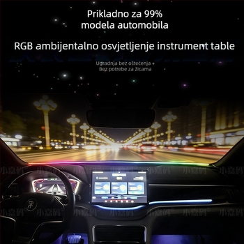 Automobilsko ambijentalno svjetlo za prednje staklo – Akril, Model CBL-125, Snaga 5, Napon 5, Univerzalna kompatibilnost