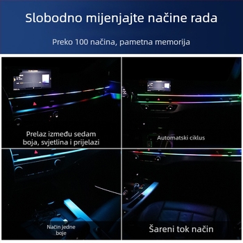 LED atmosfersko svjetlo za automobilsku središnju konzolu, akrilni materijal, 3W, 5V, 0,15A