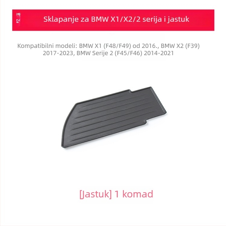 Oukachi BMW X1/X2 Sklopivi okvir naslona za ruke – Središnja kutija za pohranu za modele F48/F49/F39/F45/F46, Kompatibilno s X1/X2 2. serija, Šifre proizvoda: 51169387378, 51169317571, 51169359963