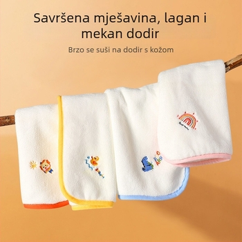 Dječji ručnik za lice i kupanje od koralnog flisa s bambusovim vlaknima, karikatura uzorak, visok kapacitet upijanja