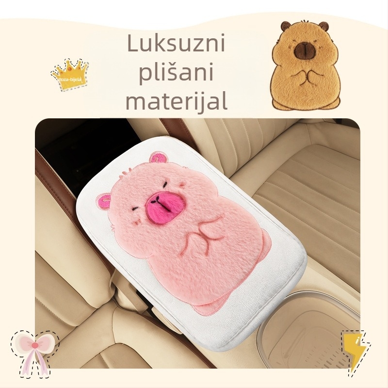 Jastučić za naslon za ruku automobila – velur, univerzalna kompatibilnost, prilagođena obrada, brend City Embroidery, model CX-071