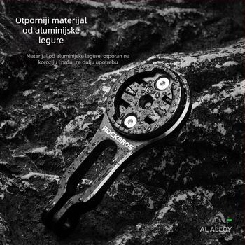 ROCKBROS Integrirani nosač za upravljač od aluminijske legure za akcijsku kameru, svjetlo za bicikl i mjerač brzine | Materijal: aluminijska legura | Značka: ROCKBROS | Unisex | Mogućnost prilagođavanja