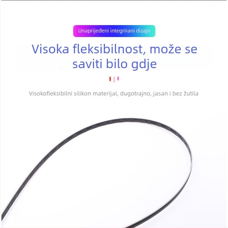 LED ambijentalno svjetlo za okvir vrata automobila, bežično, 5V, 8W, 0,2A, univerzalno kompatibilno
