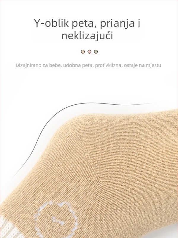 Zimske debeli dječje čarape od pamuka, srednji tubus, 1–3 godine