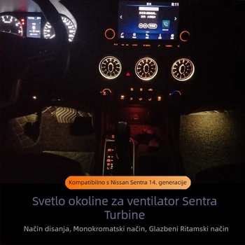 Ambijentalno svjetlo za 14. generaciju Nissan Altima – bežično upravljanje putem mini programa, PU materijal, ugrađena instalacija, kompatibilno s 14. generacijom Altima.