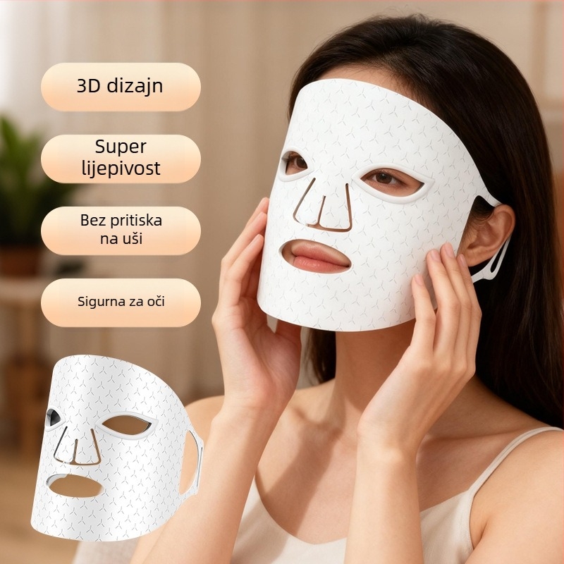 Moonsiti Photon beauty maska s infracrvenom LED i crvenim/plavim svjetlom – smanjenje bora, ublažavanje akni i svijetlih mrlja, obnova kože, punjiva