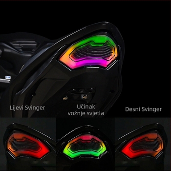 RSX150 stražnja svjetiljka za motocikl s LED, 12V, 3W, signalizacija smjera