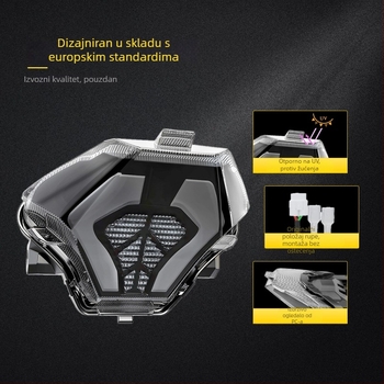 LED stražnje svjetlo za Yamaha MT-25 (2015-2018) YZF-R25/R3 - 7.6W, 12V DC, LED izvor, model MS-FZ07150T, vijek trajanja 30.000 h